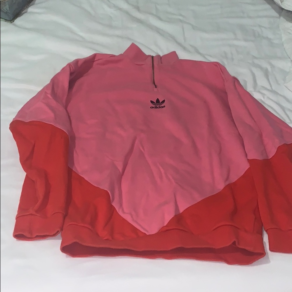 Oversized adidas quarter zip sweater